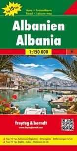 Albánsko, Albanie, Albania automapa 1: 150 000
