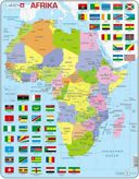 Larsen Puzzle Africa s vlajkami na okraji 70 kusov