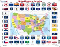 LARSEN Puzzle - Politická mapa Spojených štátov amerických