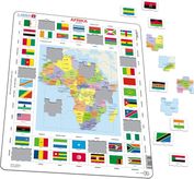 LARSEN Puzzle - Pollitická mapa Afriky + vlajky