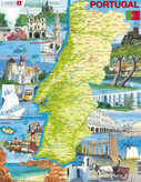 LARSEN Puzzle Portugalsko- zemepisná mapa