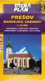 Prešov, Bardejov, Sabinov 1 : 10 000 mapa mesta