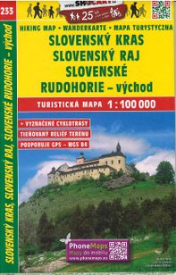 Turistická mapa Slovenský kras / Slovenský raj / Slovenské Rudohorie-východ 1 : 100 000 TM 233