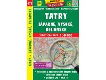 Vysoké Tatry + Západné, Belianské 1:40.000 Turistická mapa