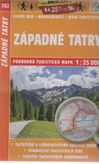 Západné Tatry 702 podrobná turistická mapa